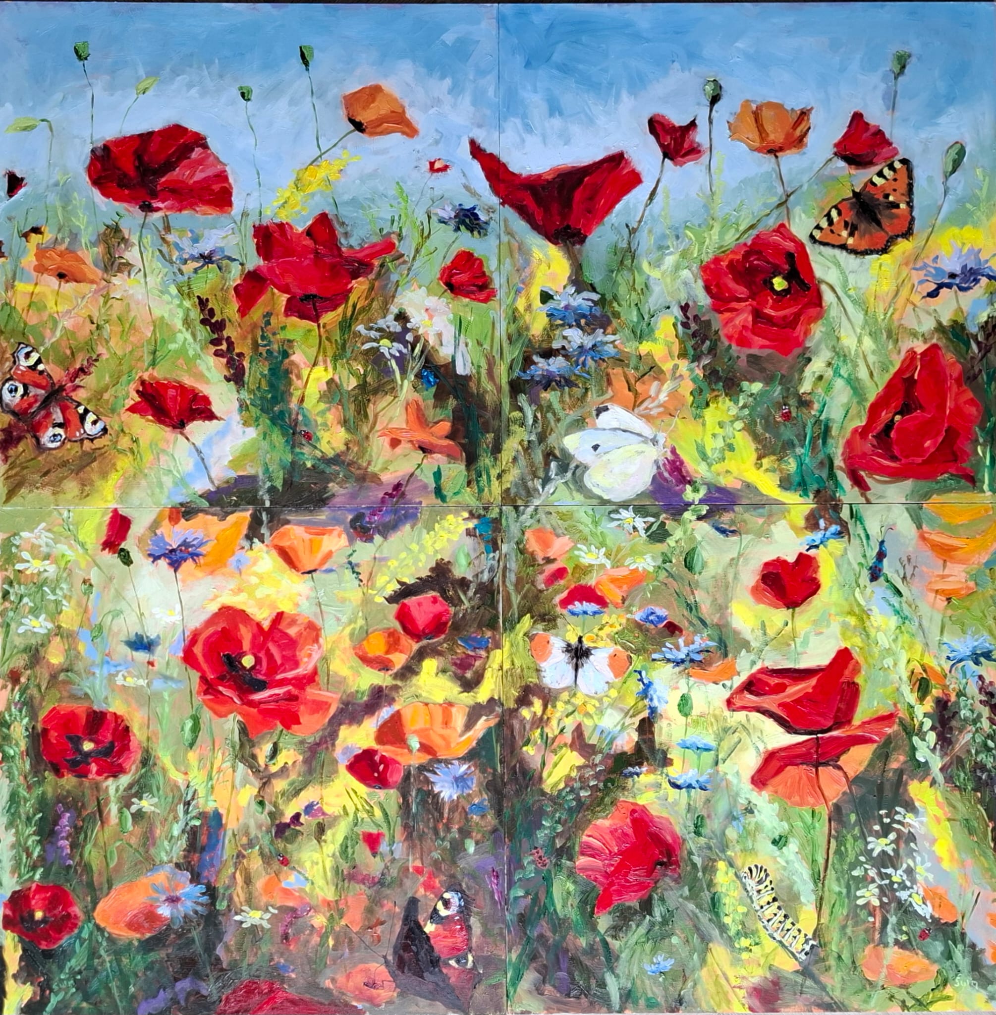 Beschilderde plafondplaten door Sanne Nienhuis